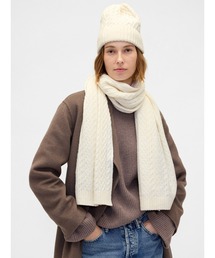 GAP | CashSoft カシミヤタッチ ケーブルニットマフラー(マフラー)