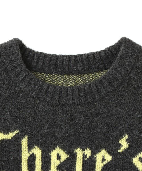 atmos pink(アトモスピンク)の「atmos pink Logo Crew Knit Tops / アトモス ピンク ロゴ クルー ニット トップス(ニット/セーター・レディース・ホワイト/レッド/ブラック・FREE)」の8枚目の写真