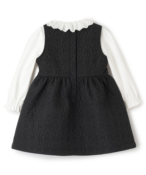 kate spade new york kids(ケイトスペードニューヨーク)の「スペードフラワーキルトワンピース&カットソーセット(その他ベビーウェア・キッズ・ブラック・90cm/100cm/110cm)」の2枚目の写真