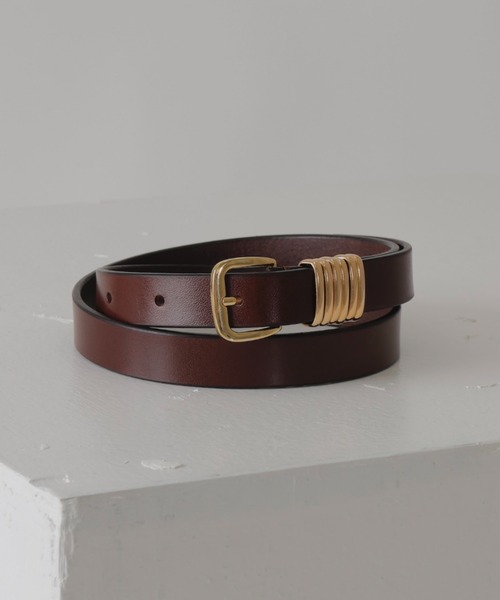 CINOH(�`�m)��SLIM LEATHER BELT/ALL GOLD DETAIL(�x���g)