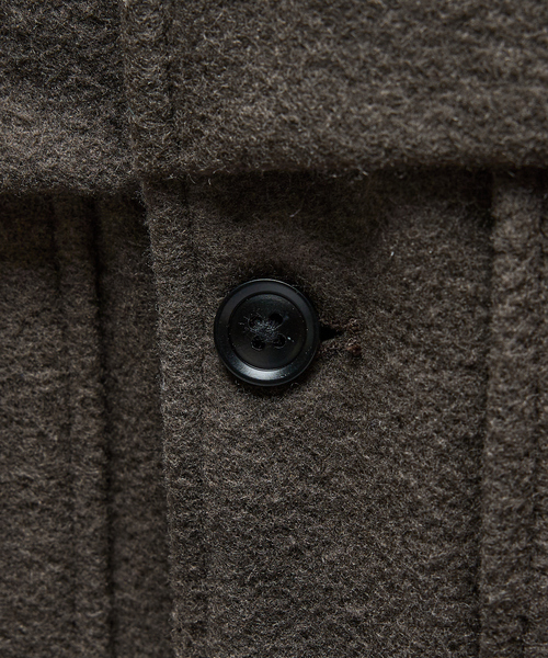 ABAHOUSE（アバハウス）の「【セットアップ対応】ウールミルド CPOシャツブルゾン/ ボックスシルエット（ブルゾン・メンズ・ネイビー/グレー・46/48）」の20枚目の写真