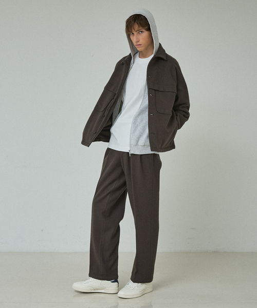 ABAHOUSE（アバハウス）の「【セットアップ対応】ウールミルド CPOシャツブルゾン/ ボックスシルエット（ブルゾン・メンズ・ネイビー/グレー・46/48）」の22枚目の写真