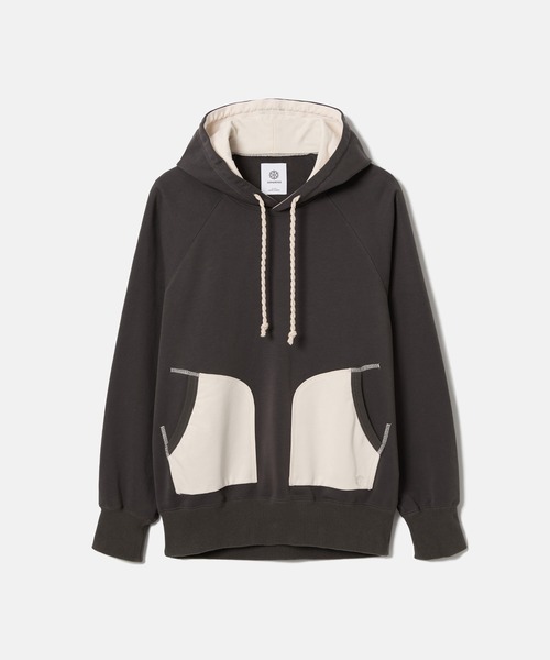 SEAGREEN(シーグリーン)の「SEAGREEN(シーグリーン) OG FRENCH PATCH POCKET HOODIE(パーカー・メンズ・アイボリー/ブラック/その他・3/2/1)」の3枚目の写真