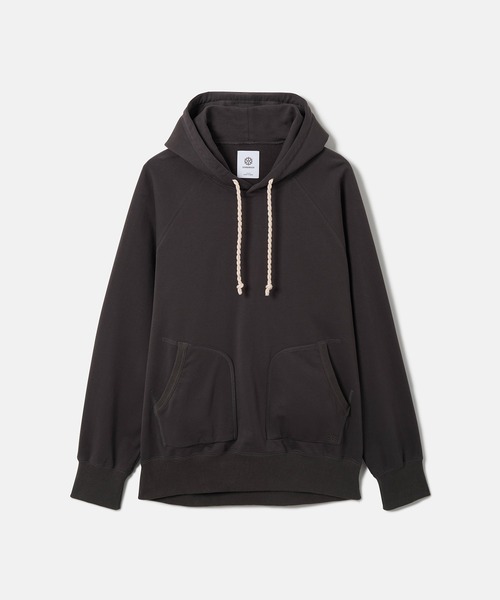 SEAGREEN（シーグリーン）の「SEAGREEN(シーグリーン) OG FRENCH PATCH POCKET HOODIE（パーカー・メンズ・アイボリー/ブラック・3/2/1）」の2枚目の写真