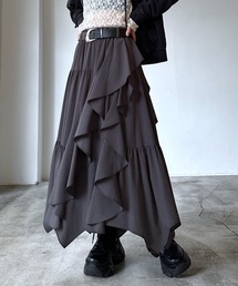 PAGEBOY（ページボーイ）の「ジグフリティアードスカート【ウエストゴム・ストレスフリー】（スカート）」