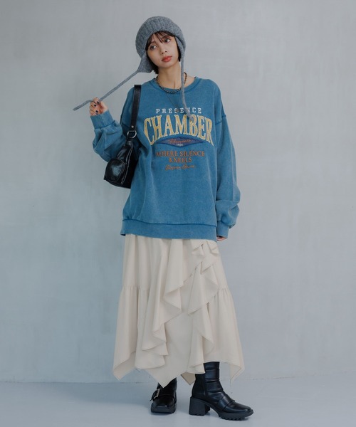 PAGEBOY(ページボーイ)の「ジグフリティアードスカート(スカート・レディース・ブルー/チャコールグレー/ブラック/グレイッシュベージュ・FREE)」の12枚目の写真