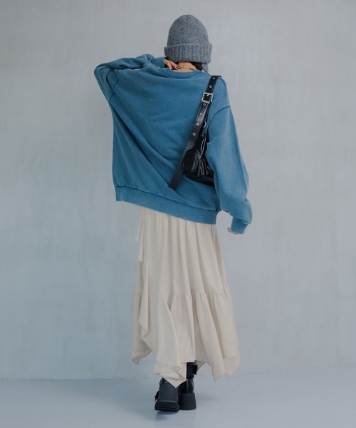 PAGEBOY(ページボーイ)の「ジグフリティアードスカート(スカート・レディース・ブルー/チャコールグレー/ブラック/グレイッシュベージュ・FREE)」の13枚目の写真