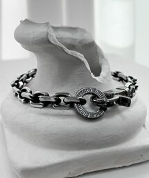 BLESSED BULLET（ブレスドブレッド）の「9mmブラックラインオリジナルチェーンブレスレット-ブラックシルバー（ブレスレット）」
