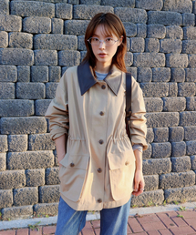 コットンワークハーフジャケットベージュMDJK039BEIGE