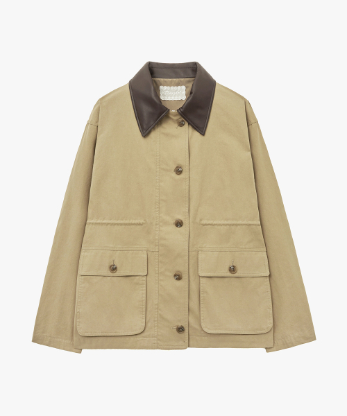 MONGDOL(モンドル)の「コットンワークハーフジャケットベージュMDJK039BEIGE(ミリタリージャケット・レディース・その他・F)」の8枚目の写真