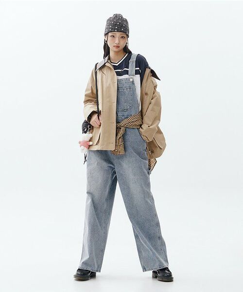 MONGDOL(モンドル)の「コットンワークハーフジャケットベージュMDJK039BEIGE(ミリタリージャケット・レディース・その他・F)」の14枚目の写真