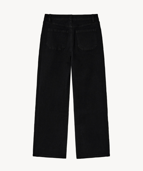 LADY VOLUME(レディーボリューム)の「ストレートフレアジーンズ (ブラック)(デニムパンツ・レディース・その他・SMALL/MEDIUM/LARGE)」の3枚目の写真