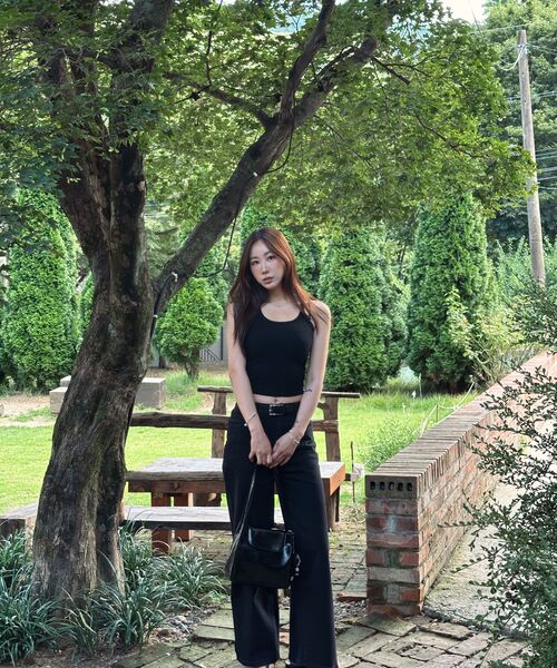 LADY VOLUME(レディーボリューム)の「ストレートフレアジーンズ (ブラック)(デニムパンツ・レディース・その他・SMALL/MEDIUM/LARGE)」の12枚目の写真