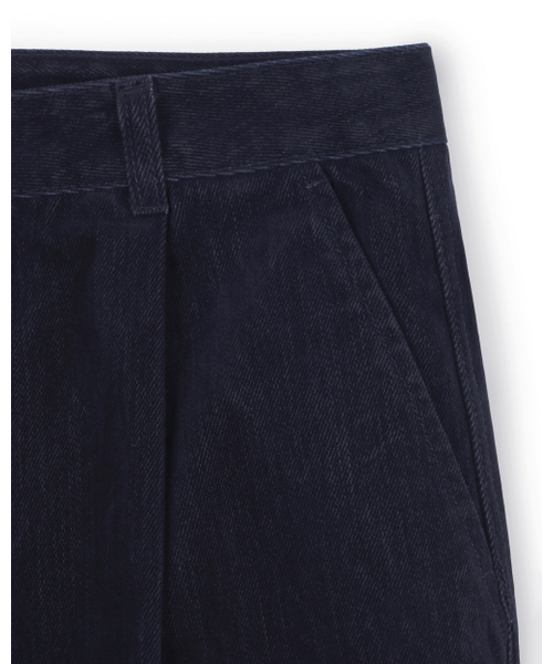 BESLOW(ビースロー)の「VELVET DENIM ONE TUCK CURVED PANTS INDIGO(デニムパンツ・メンズ・その他・28/30/32/34)」の3枚目の写真