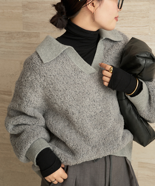 Plage super100s jersey turtle ハイネックニット 追加》super100s jersey turtle ニット（Tシャツ/カットソー）｜Plage