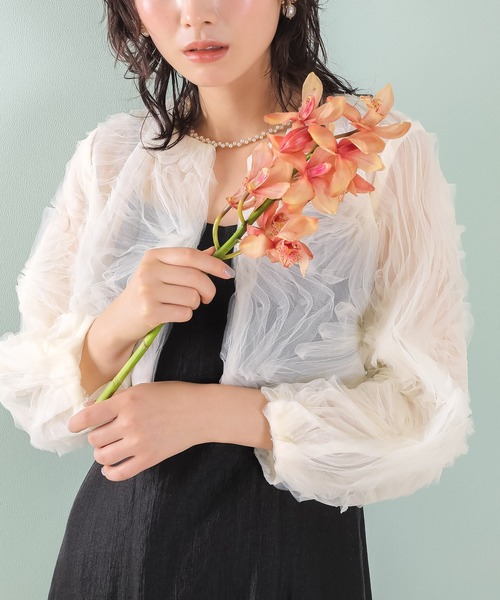 Kana(カナ)の「【kaene別注企画】チュールエンブロイダリーボレロ 光沢サテンAラインドレス 2点セット パーティー結婚式 お呼ばれ オケージョンドレス(ドレス・レディース・ラベンダー/ベージュ/ベージュ×ブラック・S)」の16枚目の写真