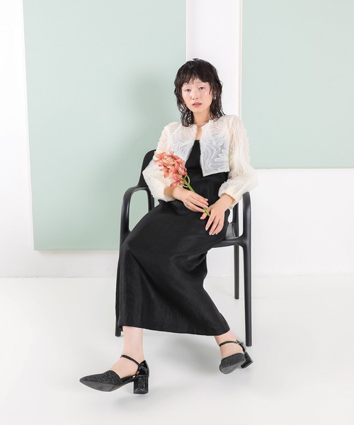 Kana(カナ)の「【kaene別注企画】チュールエンブロイダリーボレロ 光沢サテンAラインドレス 2点セット パーティー結婚式 お呼ばれ オケージョンドレス(ドレス・レディース・ラベンダー/ベージュ/ベージュ×ブラック・S)」の21枚目の写真