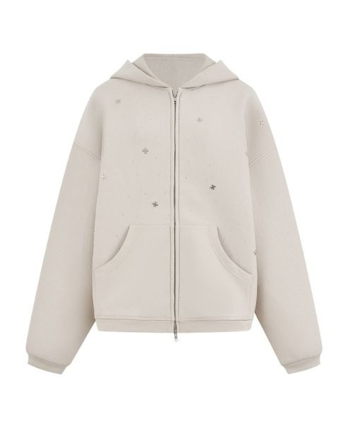 kirakira jewel zip up（パーカー）｜andwang（アンドワン）の
