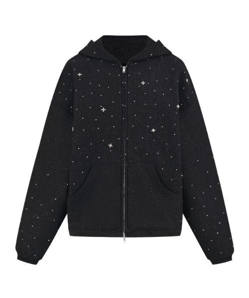 ANDWANG kirakira zip up パーカー 完売 BLACK M ANDWANG kirakira jewel zip up パーカー｜Yahoo!フリマ（旧PayPayフリマ）