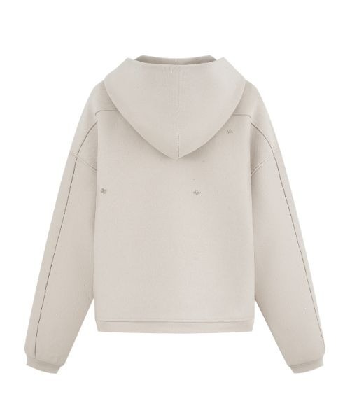 andwang kirakira zip upパーカー　ホワイト Kirakira zip up (white)