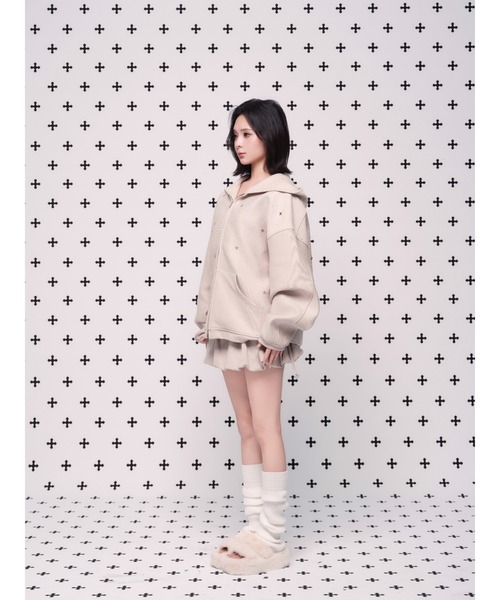 kirakira jewel zip up（パーカー）｜andwang（アンドワン）の