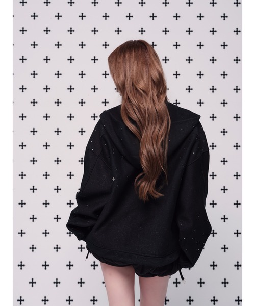 kirakira jewel zip up（パーカー）｜andwang（アンドワン）の