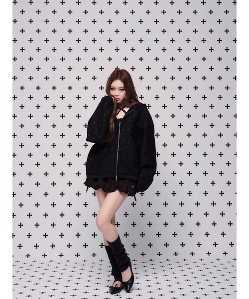 kirakira jewel zip up（パーカー）｜andwang（アンドワン）の