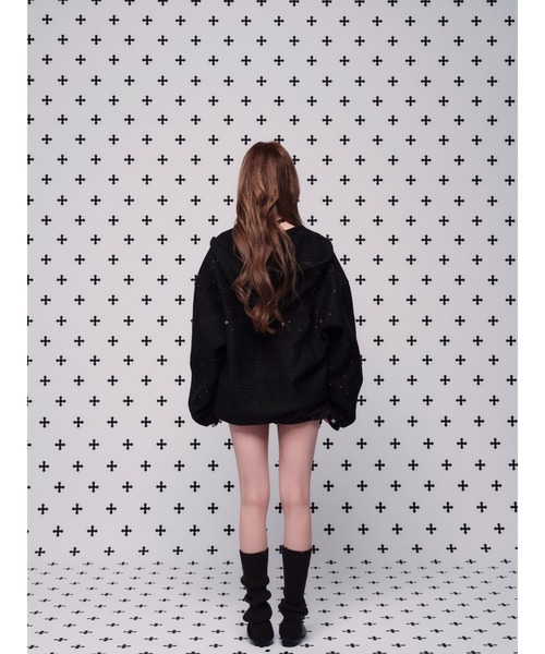 kirakira jewel zip up（パーカー）｜andwang（アンドワン）の