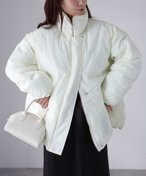 Riberry（リベリー）の「ナイロンワッシャー中綿ダウンジャケット（ダウンジャケット/コート・レディース・ブラウン/アイボリー/ブラック/チャコールグレー・FREE）」の19枚目の写真