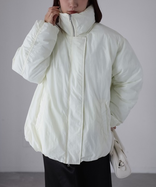 Riberry（リベリー）の「ナイロンワッシャー中綿ダウンジャケット（ダウンジャケット/コート・レディース・ブラウン/アイボリー/ブラック/チャコールグレー・FREE）」の22枚目の写真