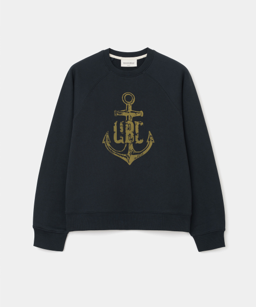 UNIFORM BRIDGE(ユニフォームブリッジ)の「anchor print sweatshirt(womens) dark navy(スウェット・メンズ・その他・SMALL/MEDIUM)」の1枚目の写真