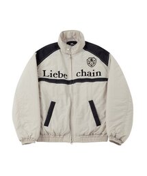 MOO（エムオーオー）の「ナイロン刺繍配色レーシングジャケット - ベージュ（その他アウター）」