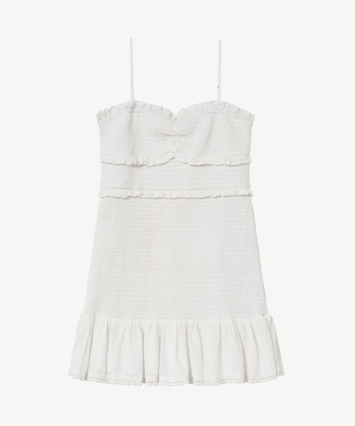 LADY VOLUME（レディーボリューム）の「フリルスモックミニドレス（アイボリー）（ワンピース・レディース・その他・SMALL/MEDIUM）」の11枚目の写真