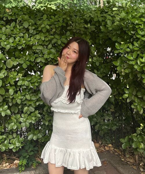 LADY VOLUME（レディーボリューム）の「フリルスモックミニドレス（アイボリー）（ワンピース・レディース・その他・SMALL/MEDIUM）」の3枚目の写真