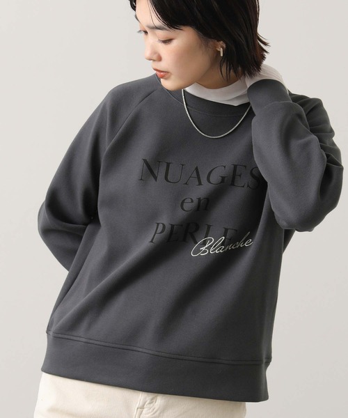 Gready Brilliant(グレディブリリアン)の「NUAGESラグランカットソー(Tシャツ/カットソー・レディース・アイボリー/チャコールグレー・38)」の2枚目の写真