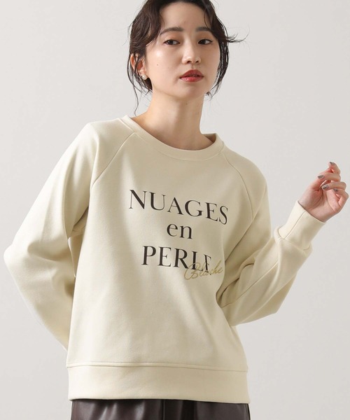 Gready Brilliant(グレディブリリアン)の「NUAGESラグランカットソー(Tシャツ/カットソー・レディース・アイボリー/チャコールグレー・38)」の1枚目の写真