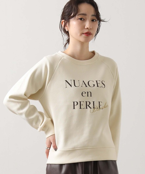 Gready Brilliant(グレディブリリアン)の「NUAGESラグランカットソー(Tシャツ/カットソー・レディース・アイボリー/チャコールグレー・38)」の7枚目の写真