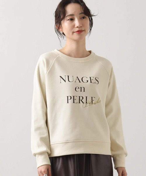 Gready Brilliant(グレディブリリアン)の「NUAGESラグランカットソー(Tシャツ/カットソー・レディース・アイボリー/チャコールグレー・38)」の10枚目の写真