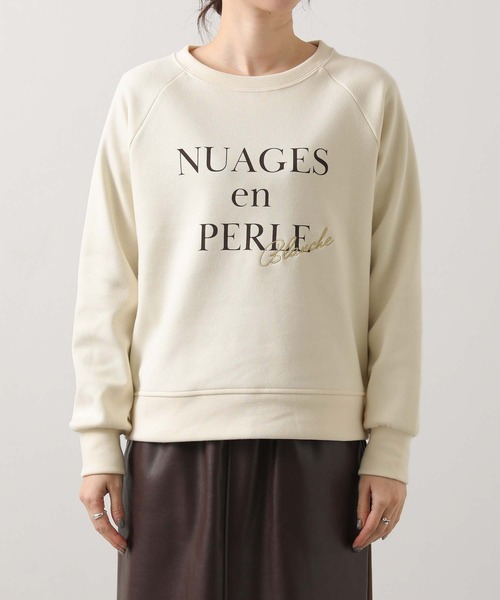 Gready Brilliant(グレディブリリアン)の「NUAGESラグランカットソー(Tシャツ/カットソー・レディース・アイボリー/チャコールグレー・38)」の20枚目の写真