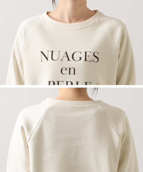 Gready Brilliant(グレディブリリアン)の「NUAGESラグランカットソー(Tシャツ/カットソー・レディース・アイボリー/チャコールグレー・38)」の22枚目の写真