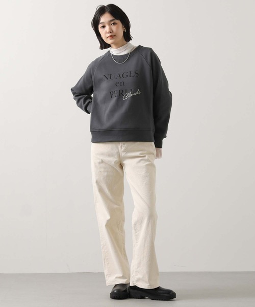 Gready Brilliant(グレディブリリアン)の「NUAGESラグランカットソー(Tシャツ/カットソー・レディース・アイボリー/チャコールグレー・38)」の12枚目の写真