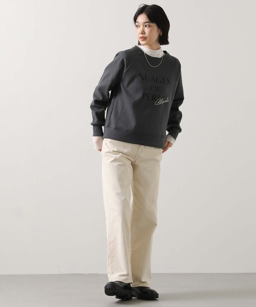 Gready Brilliant(グレディブリリアン)の「NUAGESラグランカットソー(Tシャツ/カットソー・レディース・アイボリー/チャコールグレー・38)」の15枚目の写真