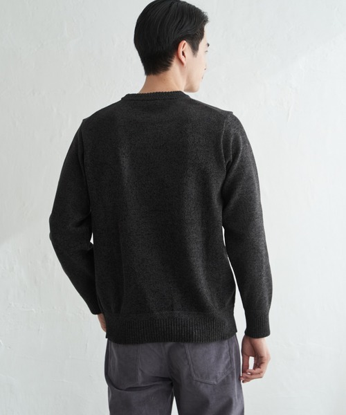 ikka（イッカ）の「Wフェイスモールクルーニット（ニット/セーター・メンズ・ブルー/ベージュ/チャコール/グリーン・XL/L/M/S）」の17枚目の写真