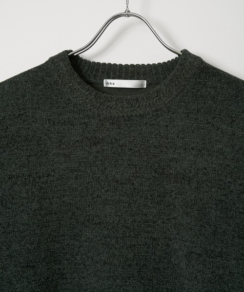 ikka（イッカ）の「Wフェイスモールクルーニット（ニット/セーター・メンズ・ブルー/ベージュ/チャコール/グリーン・XL/L/M/S）」の20枚目の写真