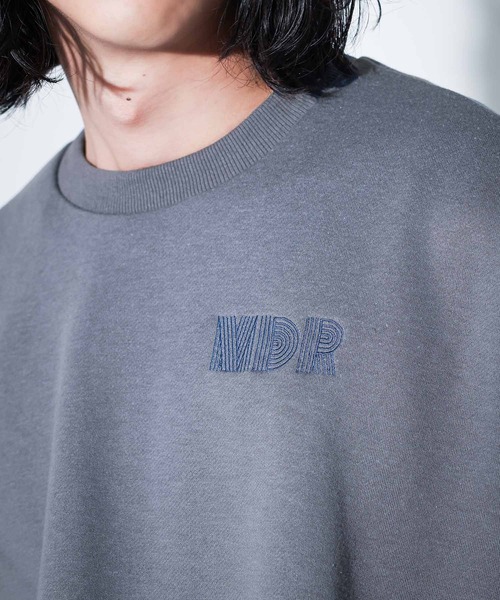 MDR(エムディアール)の「裏起毛ロゴ刺繍スウェットプルオーバー(スウェット・メンズ・グレー/ブラック・M/L)」の12枚目の写真