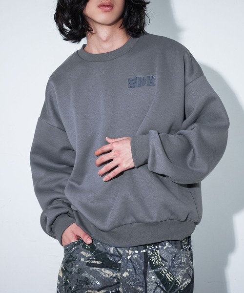 MDR(エムディアール)の「裏起毛ロゴ刺繍スウェットプルオーバー(スウェット・メンズ・グレー/ブラック・M/L)」の10枚目の写真