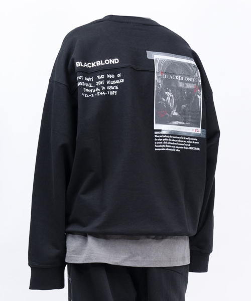 BLACK BLOND(ブラック ブロンド)の「ビビディ 1982 ノーシンパシースウェットシャツ (ブラック)(スウェット・レディース・その他・LARGE/MEDIUM/X-LARGE)」の1枚目の写真