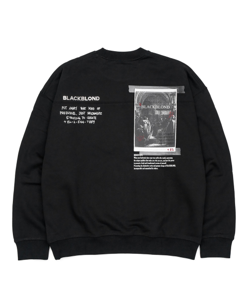 BLACK BLOND(ブラック ブロンド)の「ビビディ 1982 ノーシンパシースウェットシャツ (ブラック)(スウェット・レディース・その他・LARGE/MEDIUM/X-LARGE)」の3枚目の写真