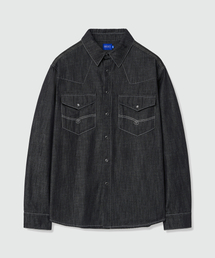DECET（デケト）の「Western Denim Shirts DCSH002Black（シャツ/ブラウス）」