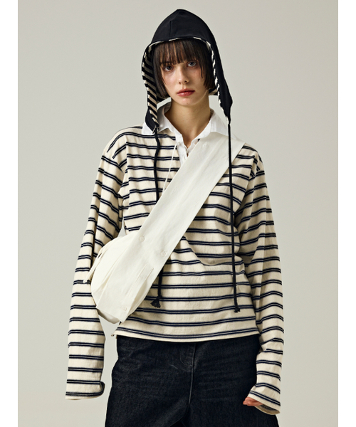 Salad bowls（サラダボール）の「Oxford Shirt Bags [IVORY]（ショルダーバッグ・レディース・アイボリー・FREE）」の7枚目の写真